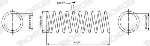 Monroe fahrwerksfeder 425mm - monroe,