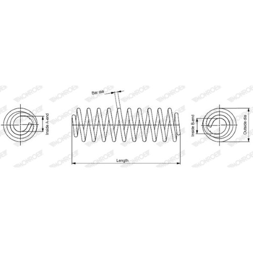 Fahrwerksfeder monroe sp3788 - fahrwerksfeder,