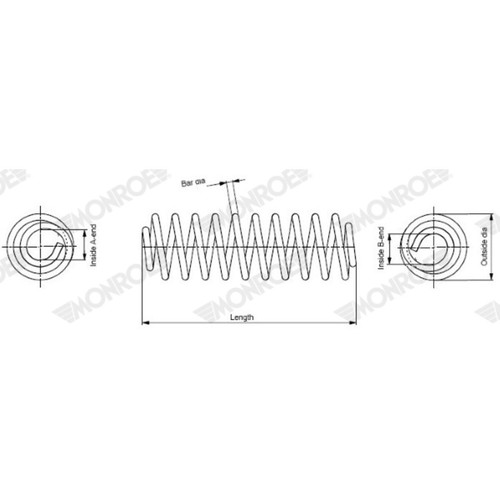 Fahrwerksfeder monroe sp4132 - fahrwerksfeder,